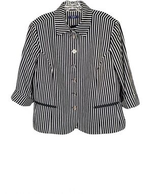 Chaps Black & White  3/4 Sleeve Tailored Blazer Size 2X